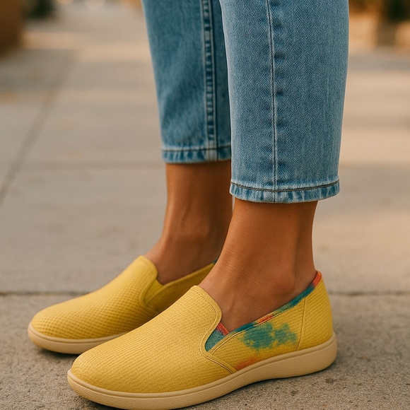 Skechers Shoes - Skechers -NWT, Go Walk Ultra Go, Lite Yellow, Tye Dye Trim & Insoles, Canvas Out